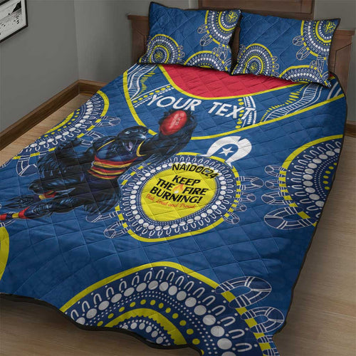 Custom AFL Crows NAIDOC Week Quilt Bed Set Keep The Fire Burning Indigenous Art