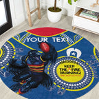 Custom AFL Crows NAIDOC Week Round Carpet Keep The Fire Burning Indigenous Art