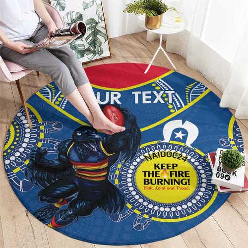 Custom AFL Crows NAIDOC Week Round Carpet Keep The Fire Burning Indigenous Art