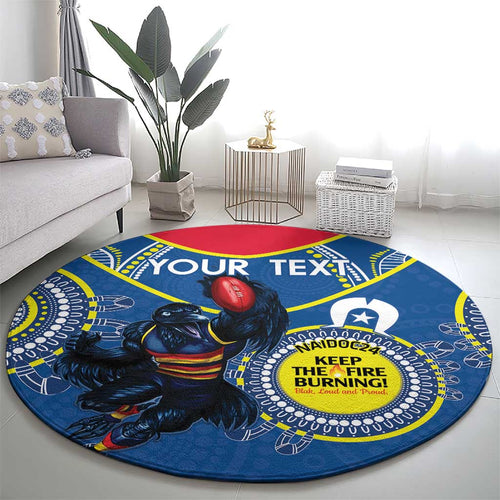 Custom AFL Crows NAIDOC Week Round Carpet Keep The Fire Burning Indigenous Art