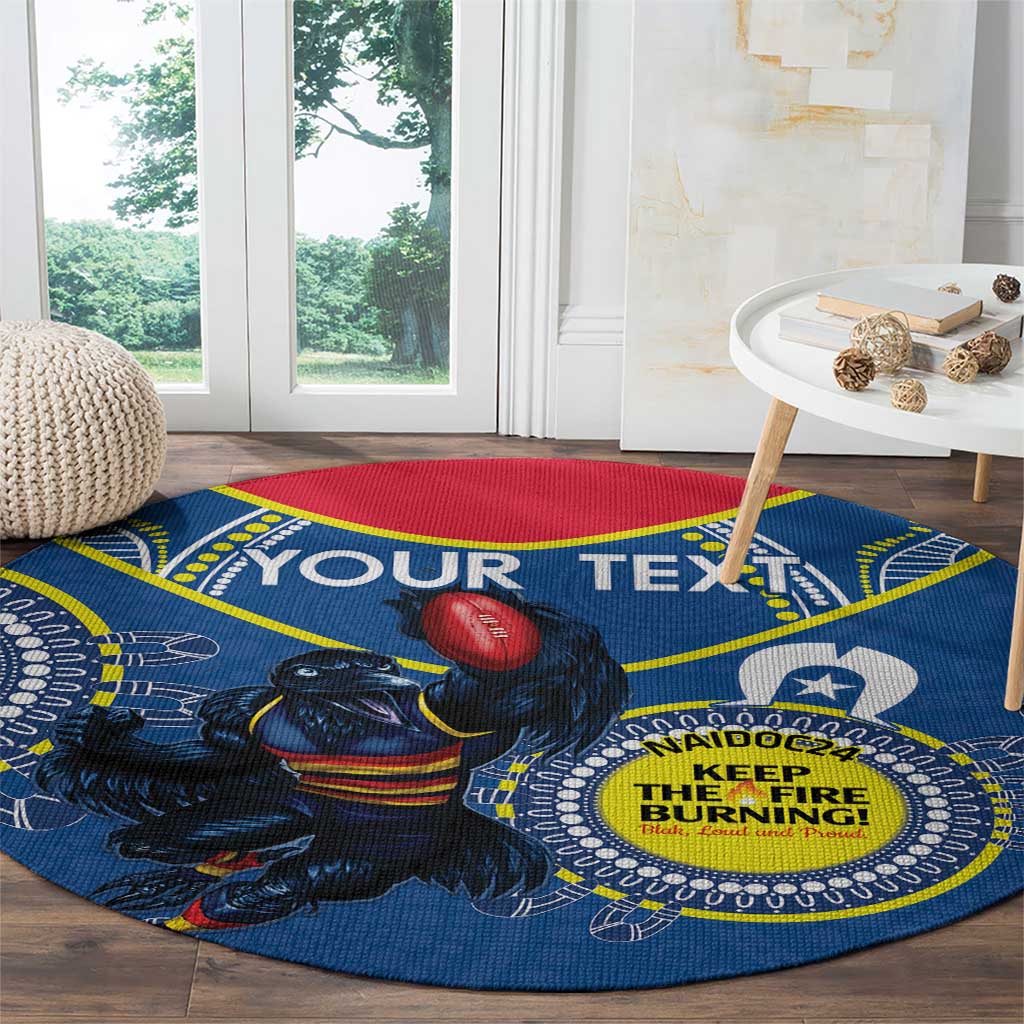 Custom AFL Crows NAIDOC Week Round Carpet Keep The Fire Burning Indigenous Art