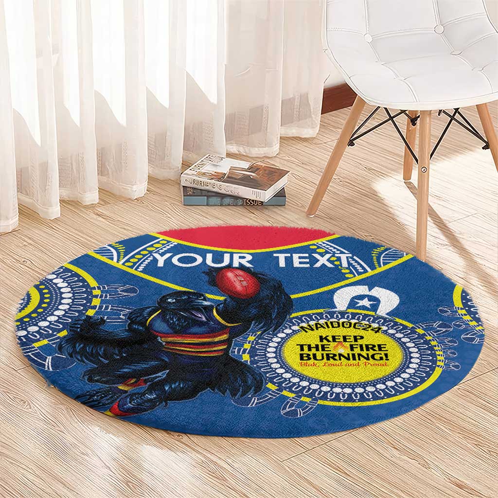 Custom AFL Crows NAIDOC Week Round Carpet Keep The Fire Burning Indigenous Art