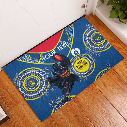 Custom AFL Crows NAIDOC Week Rubber Doormat Keep The Fire Burning Indigenous Art