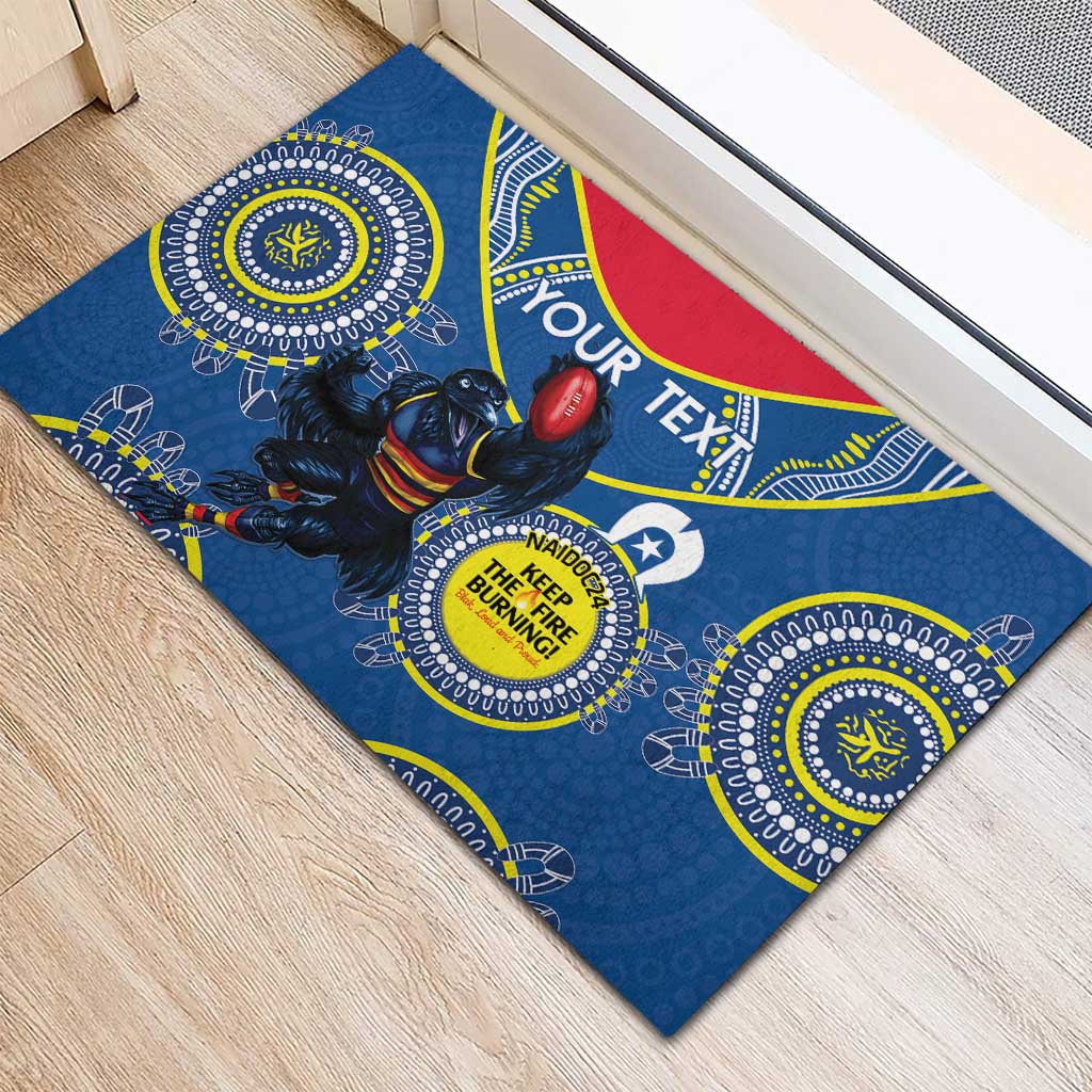 Custom AFL Crows NAIDOC Week Rubber Doormat Keep The Fire Burning Indigenous Art