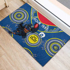 Custom AFL Crows NAIDOC Week Rubber Doormat Keep The Fire Burning Indigenous Art