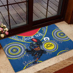 Custom AFL Crows NAIDOC Week Rubber Doormat Keep The Fire Burning Indigenous Art