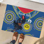 Custom AFL Crows NAIDOC Week Rubber Doormat Keep The Fire Burning Indigenous Art