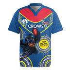 Custom AFL Crows NAIDOC Week Rugby Jersey Keep The Fire Burning Indigenous Art