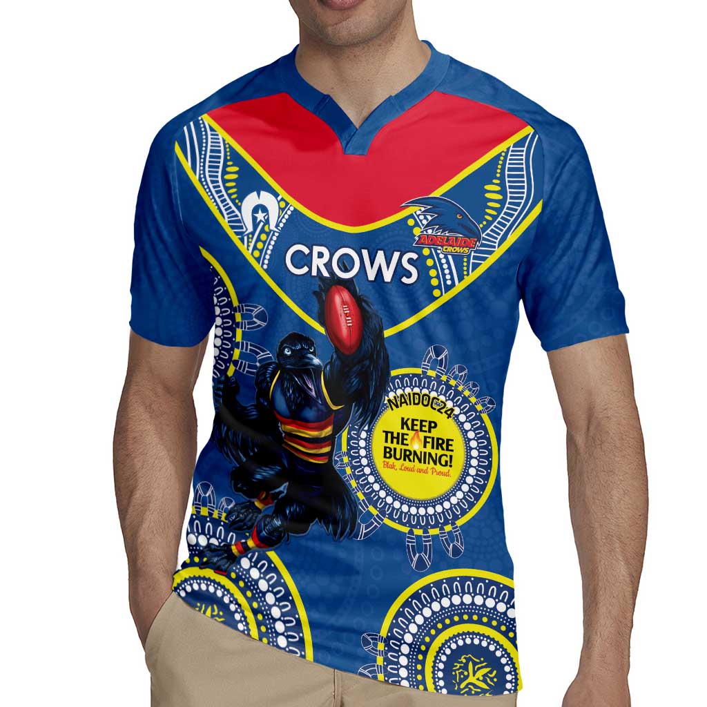 Custom AFL Crows NAIDOC Week Rugby Jersey Keep The Fire Burning Indigenous Art
