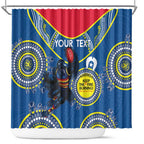 Custom AFL Crows NAIDOC Week Shower Curtain Keep The Fire Burning Indigenous Art