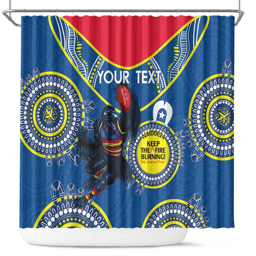 Custom AFL Crows NAIDOC Week Shower Curtain Keep The Fire Burning Indigenous Art