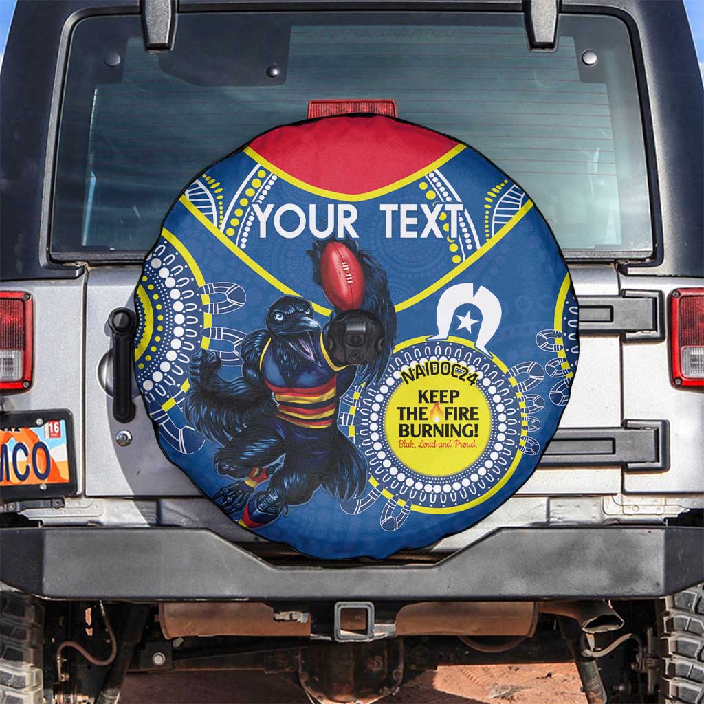 Custom AFL Crows NAIDOC Week Spare Tire Cover Keep The Fire Burning Indigenous Art