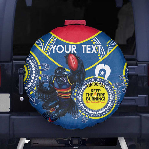 Custom AFL Crows NAIDOC Week Spare Tire Cover Keep The Fire Burning Indigenous Art