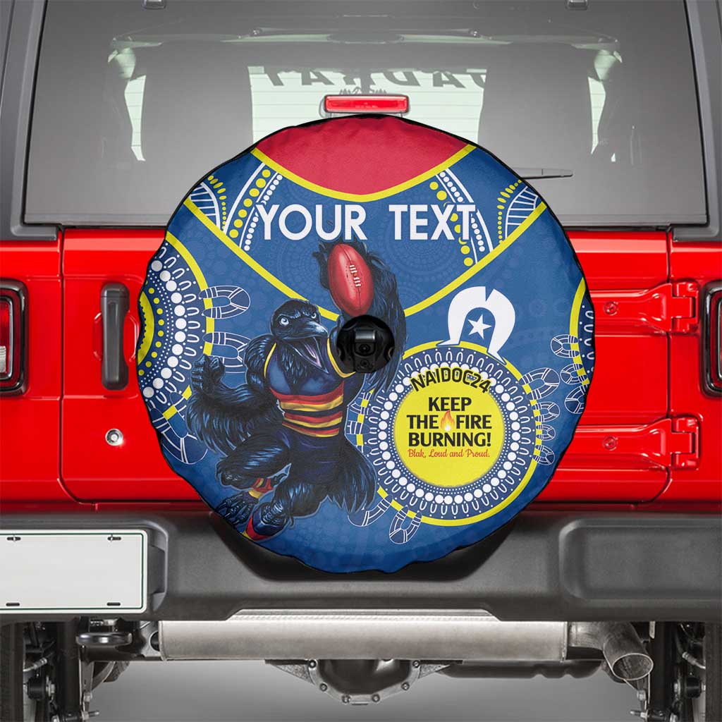 Custom AFL Crows NAIDOC Week Spare Tire Cover Keep The Fire Burning Indigenous Art