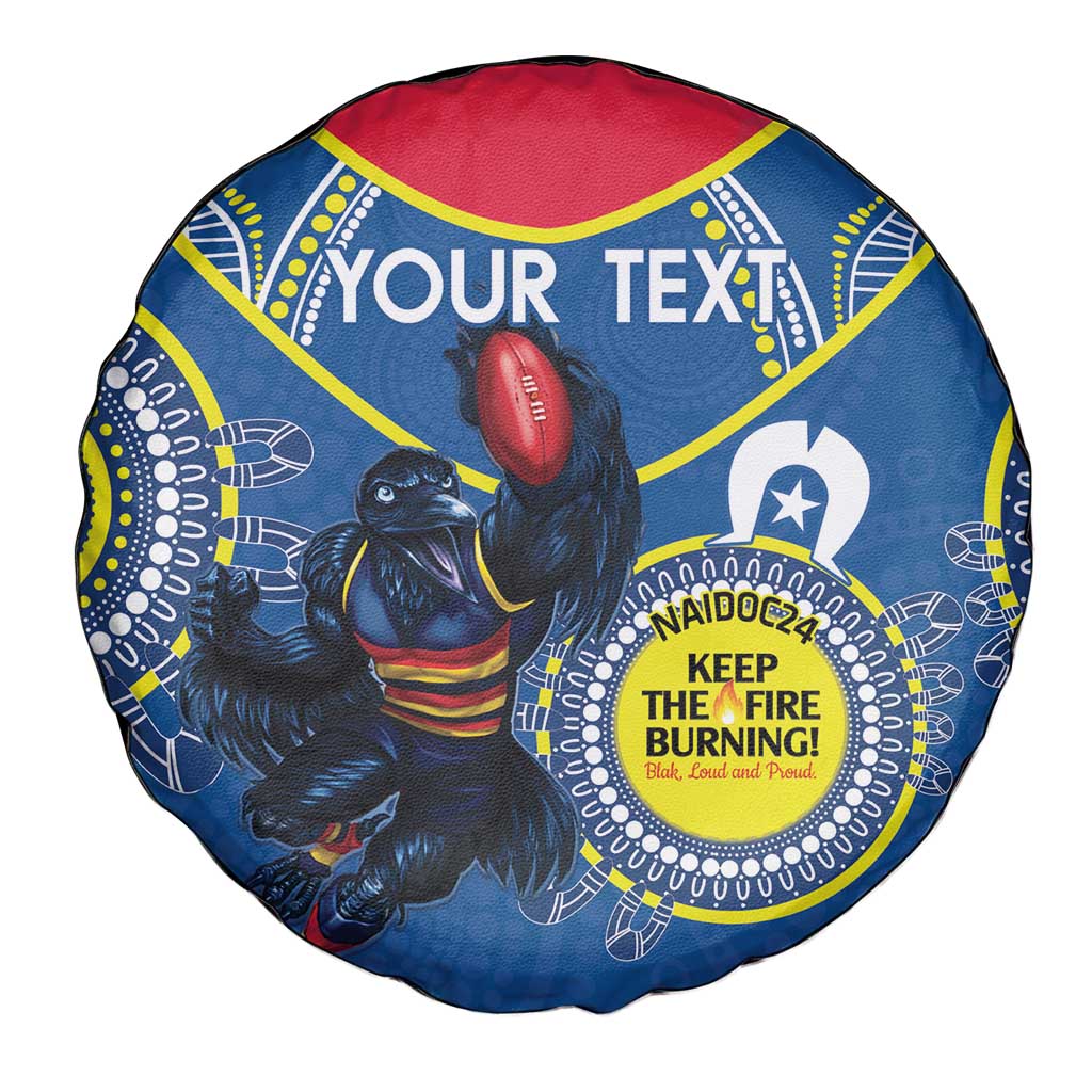 Custom AFL Crows NAIDOC Week Spare Tire Cover Keep The Fire Burning Indigenous Art