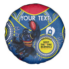 Custom AFL Crows NAIDOC Week Spare Tire Cover Keep The Fire Burning Indigenous Art