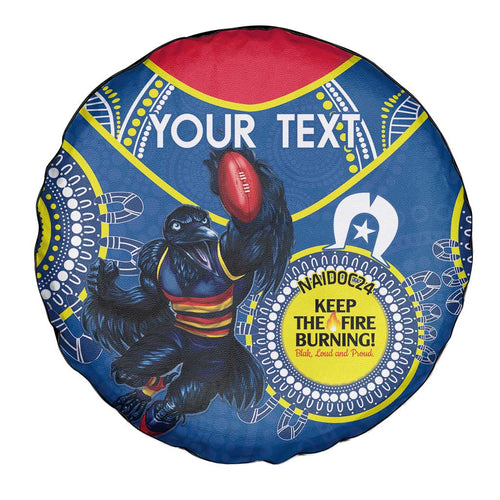 Custom AFL Crows NAIDOC Week Spare Tire Cover Keep The Fire Burning Indigenous Art
