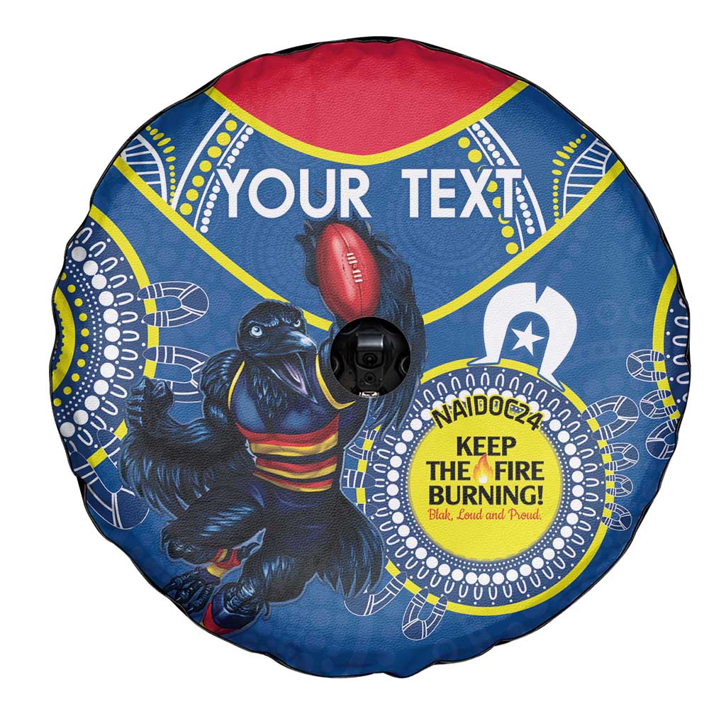 Custom AFL Crows NAIDOC Week Spare Tire Cover Keep The Fire Burning Indigenous Art