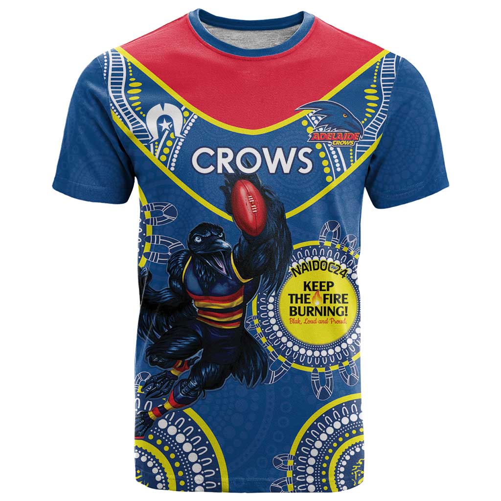 Custom AFL Crows NAIDOC Week T Shirt Keep The Fire Burning Indigenous Art