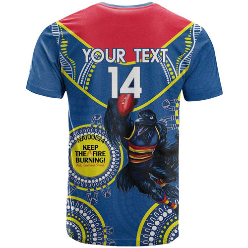 Custom AFL Crows NAIDOC Week T Shirt Keep The Fire Burning Indigenous Art