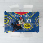 Custom AFL Crows NAIDOC Week Tablecloth Keep The Fire Burning Indigenous Art