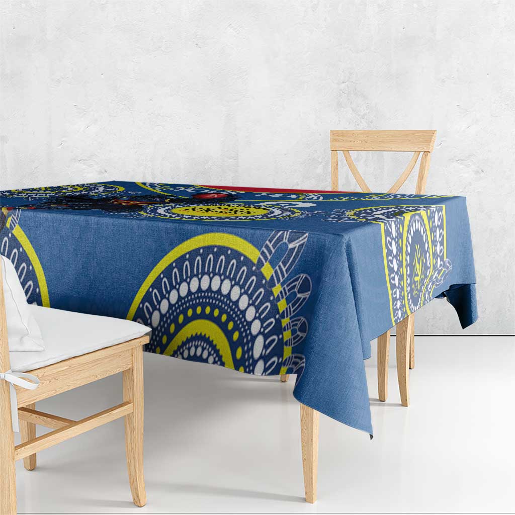 Custom AFL Crows NAIDOC Week Tablecloth Keep The Fire Burning Indigenous Art