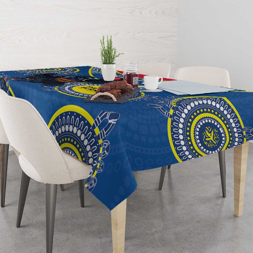 Custom AFL Crows NAIDOC Week Tablecloth Keep The Fire Burning Indigenous Art