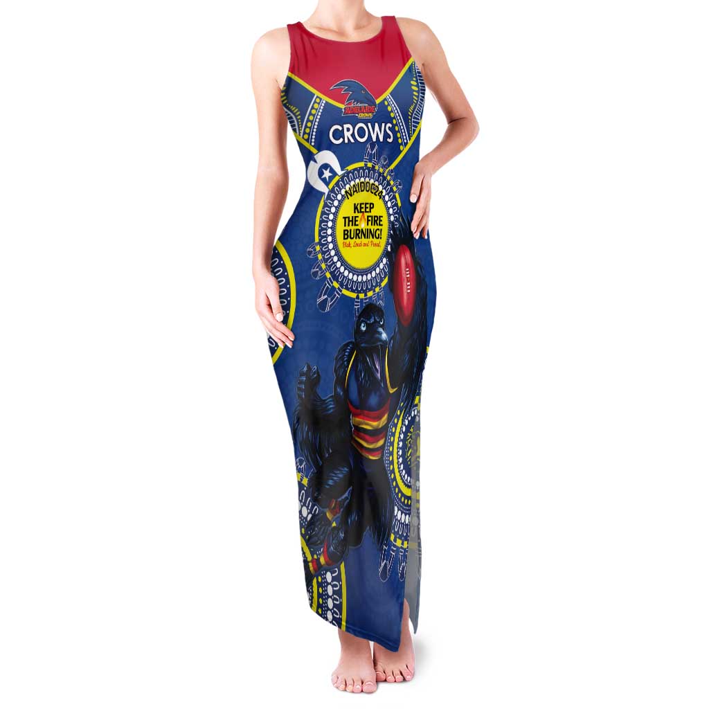 Custom AFL Crows NAIDOC Week Tank Maxi Dress Keep The Fire Burning Indigenous Art