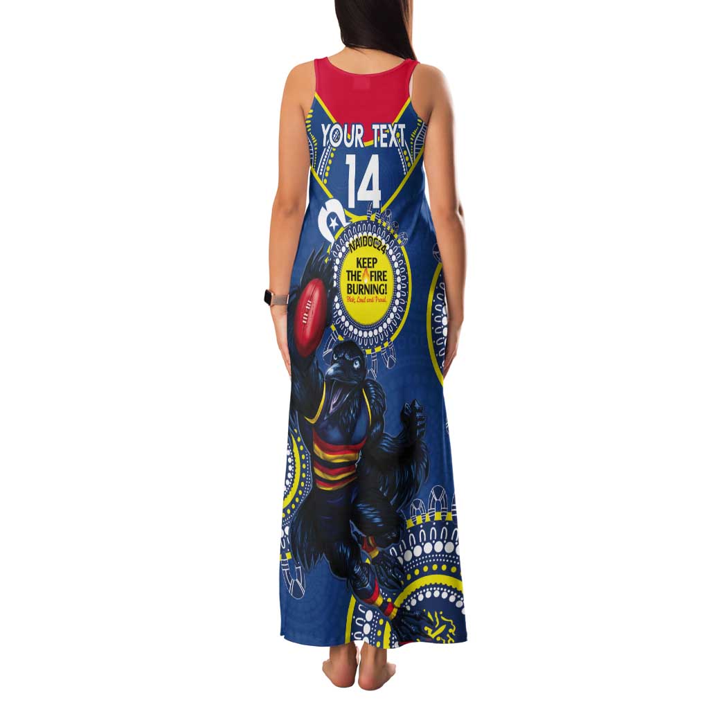 Custom AFL Crows NAIDOC Week Tank Maxi Dress Keep The Fire Burning Indigenous Art