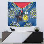 Custom AFL Crows NAIDOC Week Tapestry Keep The Fire Burning Indigenous Art
