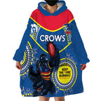 Custom AFL Crows NAIDOC Week Wearable Blanket Hoodie Keep The Fire Burning Indigenous Art