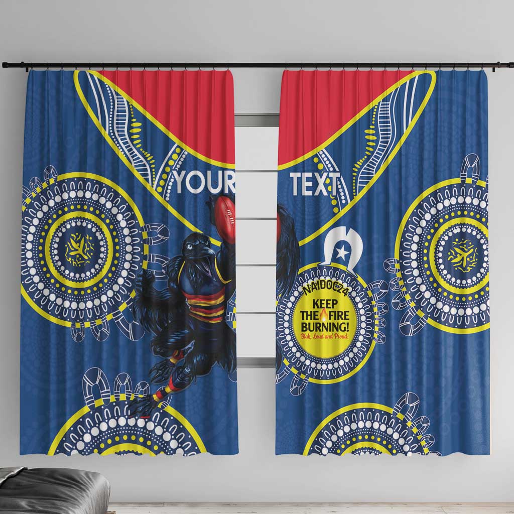 Custom AFL Crows NAIDOC Week Window Curtain Keep The Fire Burning Indigenous Art