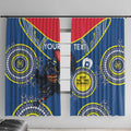 Custom AFL Crows NAIDOC Week Window Curtain Keep The Fire Burning Indigenous Art