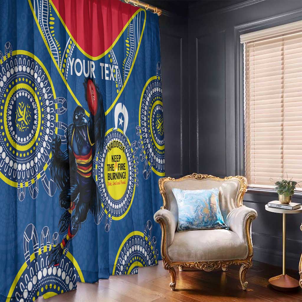 Custom AFL Crows NAIDOC Week Window Curtain Keep The Fire Burning Indigenous Art