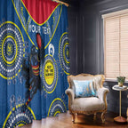 Custom AFL Crows NAIDOC Week Window Curtain Keep The Fire Burning Indigenous Art