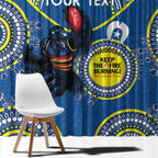 Custom AFL Crows NAIDOC Week Window Curtain Keep The Fire Burning Indigenous Art
