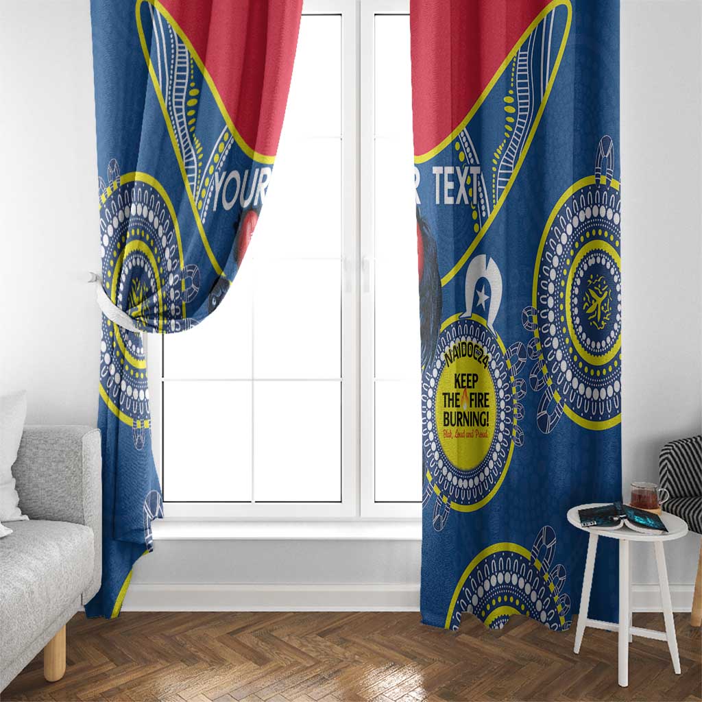 Custom AFL Crows NAIDOC Week Window Curtain Keep The Fire Burning Indigenous Art