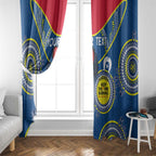 Custom AFL Crows NAIDOC Week Window Curtain Keep The Fire Burning Indigenous Art