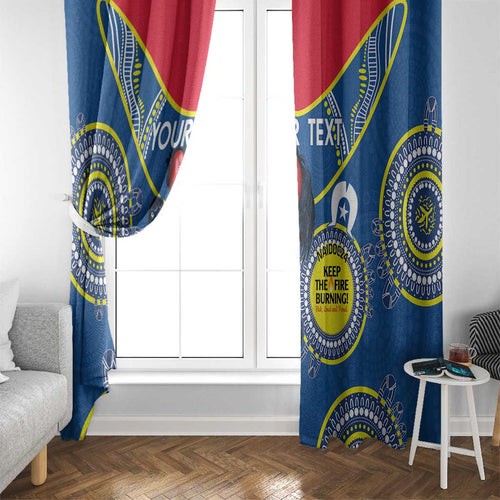 Custom AFL Crows NAIDOC Week Window Curtain Keep The Fire Burning Indigenous Art