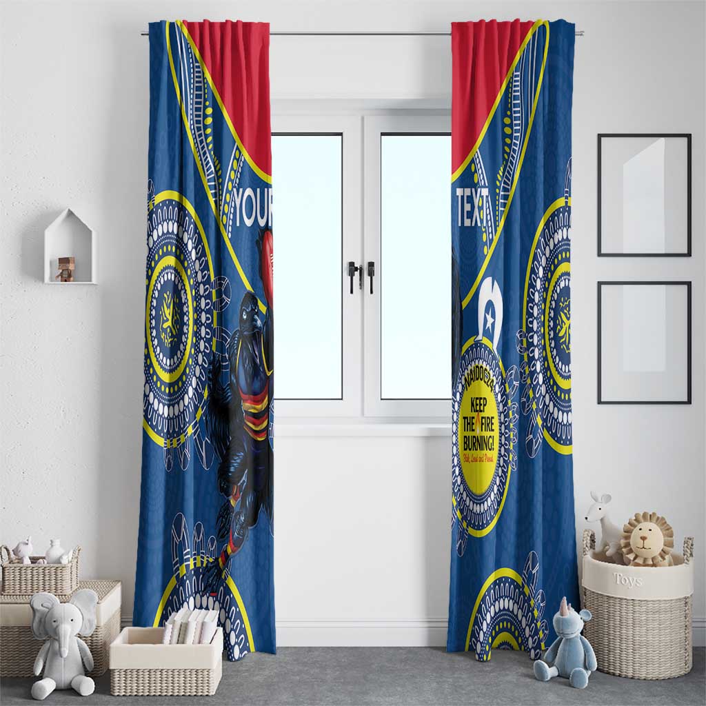 Custom AFL Crows NAIDOC Week Window Curtain Keep The Fire Burning Indigenous Art