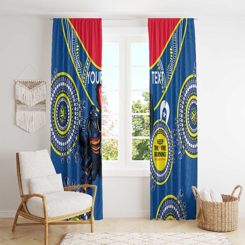 Custom AFL Crows NAIDOC Week Window Curtain Keep The Fire Burning Indigenous Art