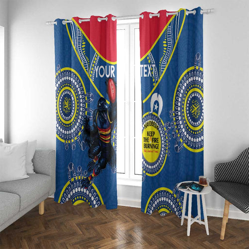 Custom AFL Crows NAIDOC Week Window Curtain Keep The Fire Burning Indigenous Art