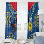 Custom AFL Crows NAIDOC Week Window Curtain Keep The Fire Burning Indigenous Art