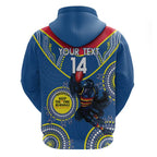 Custom AFL Crows NAIDOC Week Zip Hoodie Keep The Fire Burning Indigenous Art