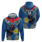 Custom AFL Crows NAIDOC Week Zip Hoodie Keep The Fire Burning Indigenous Art