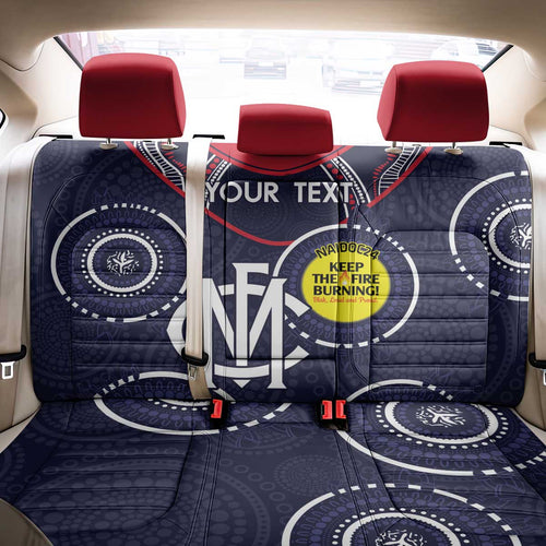 Custom AFL Demons NAIDOC Week Back Car Seat Cover Keep The Fire Burning Indigenous Art