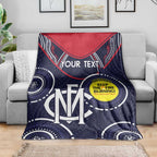 Custom AFL Demons NAIDOC Week Blanket Keep The Fire Burning Indigenous Art