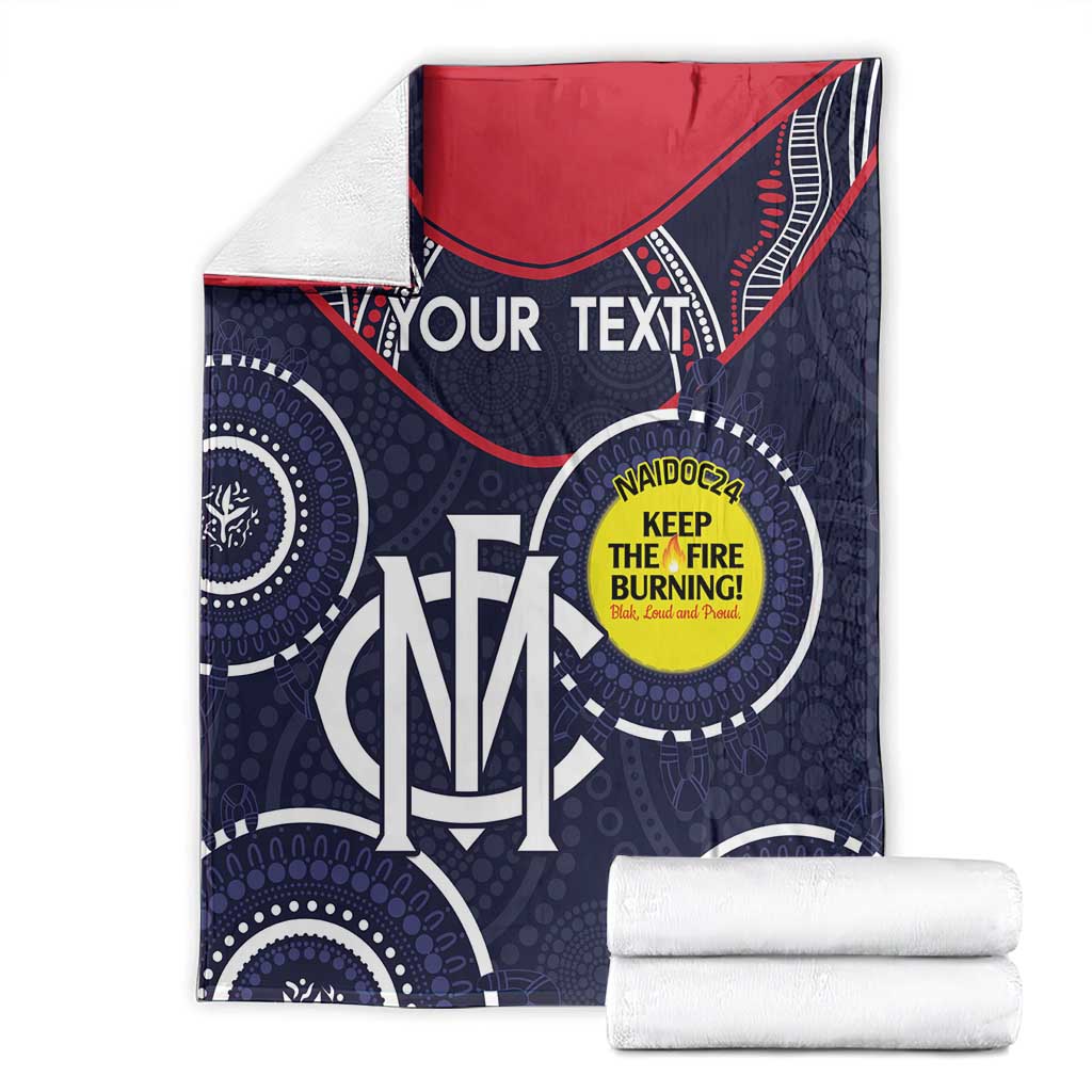 Custom AFL Demons NAIDOC Week Blanket Keep The Fire Burning Indigenous Art