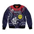 Custom AFL Demons NAIDOC Week Bomber Jacket Keep The Fire Burning Indigenous Art