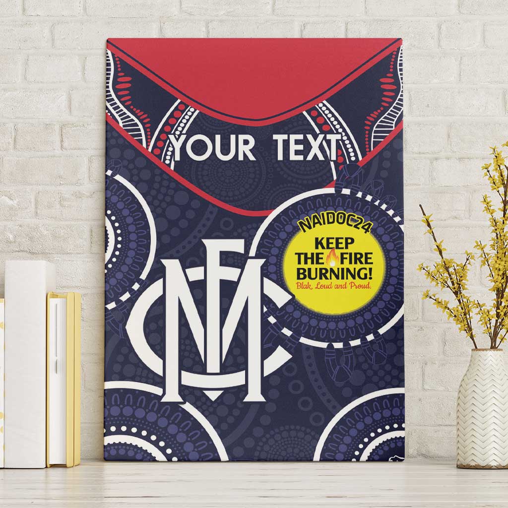 Custom AFL Demons NAIDOC Week Canvas Wall Art Keep The Fire Burning Indigenous Art